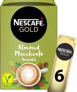 Nescafé Gold Almond Macchiato Oploskoffie - 6 Doosjes à 6 Zakjes 12 Nescafé Gold Almond Macchiato Oploskoffie - 6 Doosjes à 6 Zakjes -Koffiemelk Winkel 1005x1200 1
