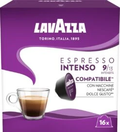 Lavazza Espresso Intenso Capsules - Geschikt Voor Dolce Gusto Apparaat - 16 Stuks X3 -Koffiemelk Winkel 1095x1200