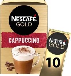 Nescafé Gold Cappuccino Oploskoffie - Ongezoet - 6 Doosjes à 10 Zakjes -Koffiemelk Winkel 1110x1200