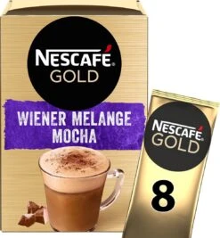 Nescafé Gold Wiener Melange Mocha Oploskoffie - 6 Doosjes à 8 Zakjes 9 Nescafé Gold Wiener Melange Mocha Oploskoffie - 6 Doosjes à 8 Zakjes -Koffiemelk Winkel 1111x1200 2