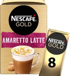 Nescafé Gold Amaretto Latte Oploskoffie - 6 Doosjes à 8 Zakjes -Koffiemelk Winkel 1111x1200 6