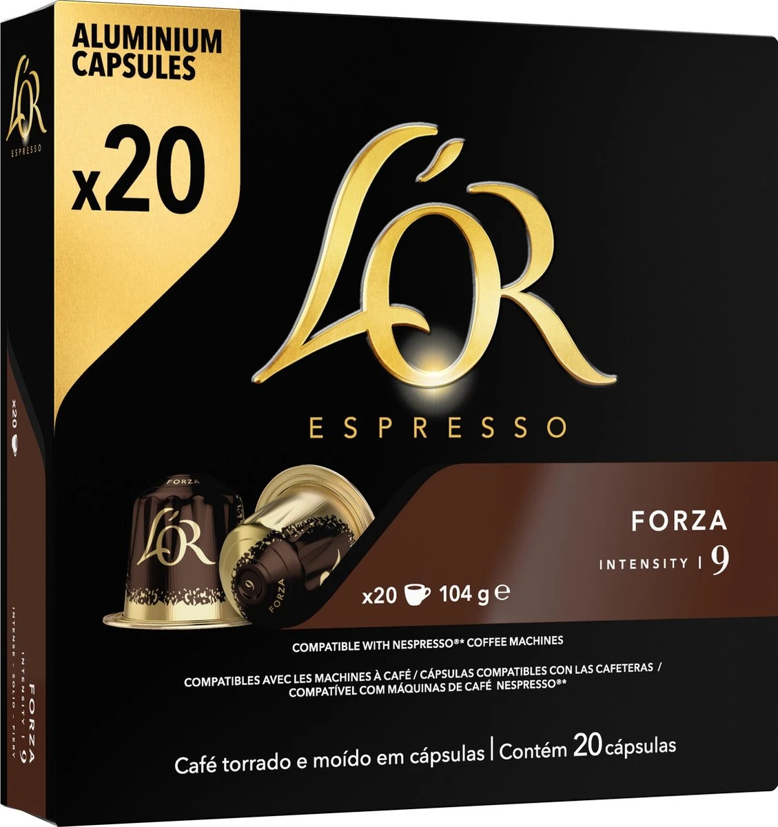 L'OR Espresso Forza Koffiecups - Intensiteit 9/12 - 10 X 20 Capsules 14 L'OR Espresso Forza Koffiecups - Intensiteit 9/12 - 10 X 20 Capsules - Afbeelding 12