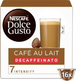 Nescafé Dolce Gusto Cafe Au Lait Decaf 3 Doosjes à 16 Capsules -Koffiemelk Winkel 1132x1200 16
