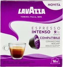 Lavazza Espresso Intenso Capsules - Geschikt Voor Dolce Gusto Apparaat - 16 Stuks X3 -Koffiemelk Winkel 1136x1200