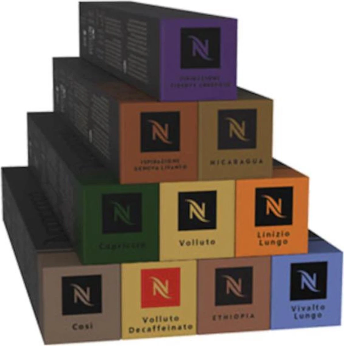Nespresso Mild Pakket - Koffie Cups 100 Capsules 3 Nespresso Mild Pakket - Koffie Cups 100 Capsules