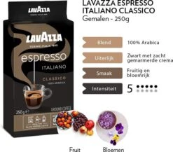 Lavazza Espresso Italiano Classico Gemalen / Filterkoffie - 8 X 250 Gram -Koffiemelk Winkel 1200x1053 1