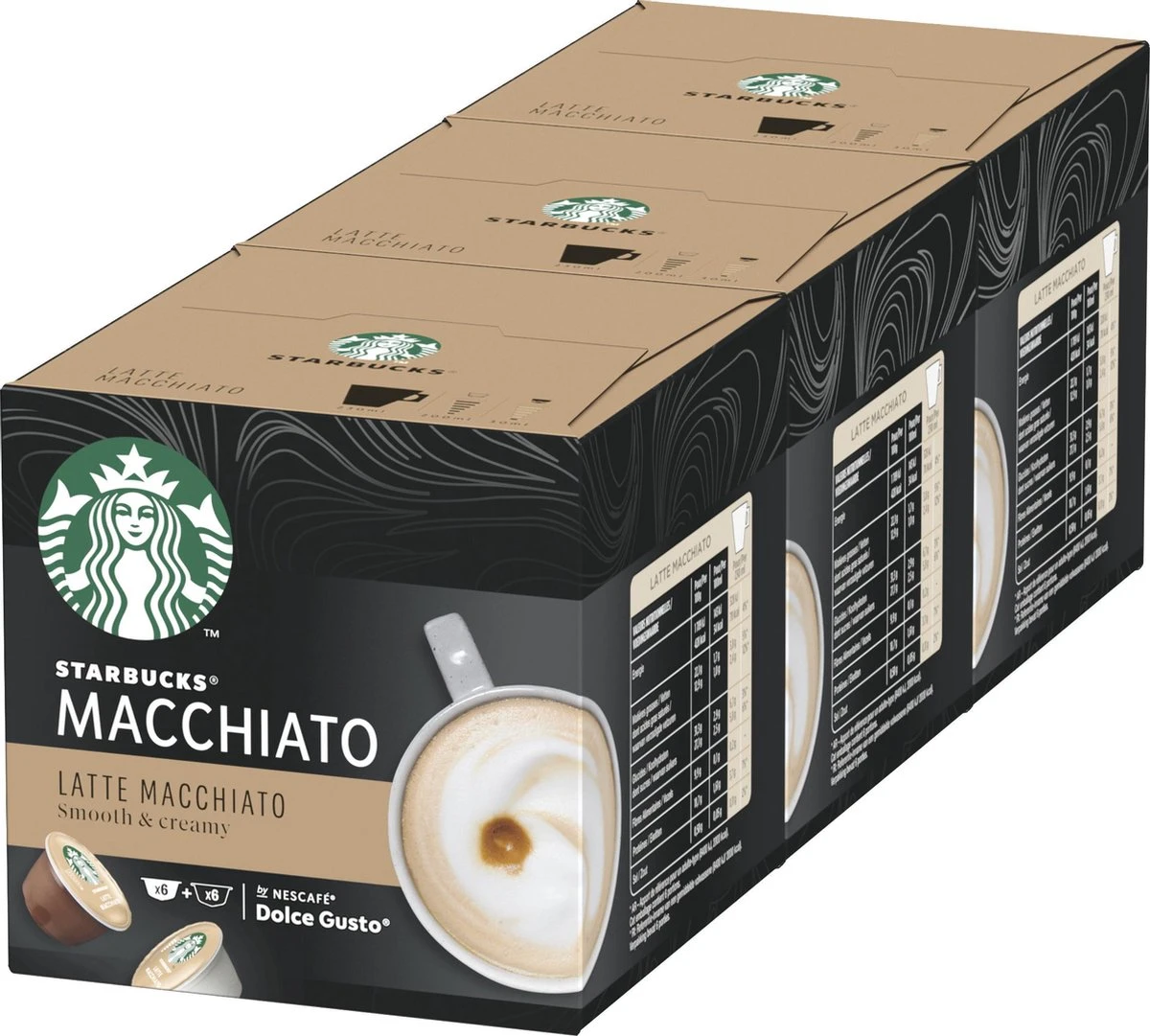 Nescafé Koffiecups Dolce Gusto Starbucks Latte Macchiato 18 Cups (3x6) 3 Nescafé Koffiecups Dolce Gusto Starbucks Latte Macchiato 18 Cups (3x6)