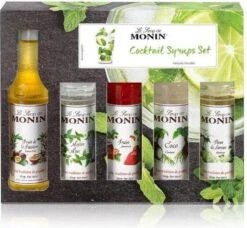 Monin Cadeau 10 Smaken Geschenkverpakking + Cocktailverpakking VOORDEEL PACK 10 Flesjes 5cl -Koffiemelk Winkel 1200x1110