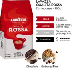 Lavazza Qualita Rossa Koffiebonen - 500 Gram X6 -Koffiemelk Winkel 1200x1144