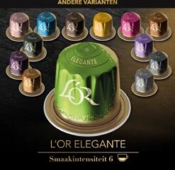 L'OR Lungo Elegante Koffiecups - Intensiteit 6/12 - 10 X 20 Capsules -Koffiemelk Winkel 1200x1173 14