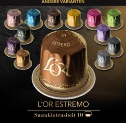 L'OR Lungo Estremo Koffiecups - Intensiteit 10/12 - 10 X 10 Capsules -Koffiemelk Winkel 1200x1173 2
