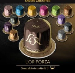 L'OR Espresso Forza Koffiecups - Intensiteit 9/12 - 10 X 10 Capsules -Koffiemelk Winkel 1200x1173 7