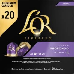 L'OR Lungo Profondo Koffiecups - Intensiteit 8/12 - 10 X 20 Capsules -Koffiemelk Winkel 1200x1187 6