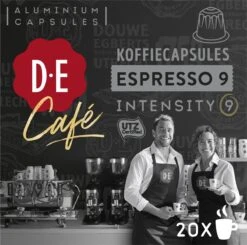 Douwe Egberts D.E Café Espresso Koffiecups - Intensiteit 9/12 - 10 X 20 Capsules 17 Douwe Egberts D.E Café Espresso Koffiecups - Intensiteit 9/12 - 10 X 20 Capsules -Koffiemelk Winkel 1200x1190 1