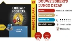 Douwe Egberts Lungo Decaf (6) - 10 X 20 Koffiecups -Koffiemelk Winkel 1200x681