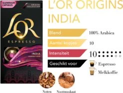 L'OR Espresso Origins India (10) - 10 X 10 Koffiecups -Koffiemelk Winkel 1200x902