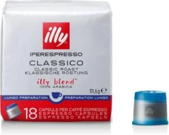 Illy - Iperespresso Koffie Home Classico Lungo 6 X 18 Capsules 8 Illy - Iperespresso Koffie Home Classico Lungo 6 X 18 Capsules -Koffiemelk Winkel 1200x956 1