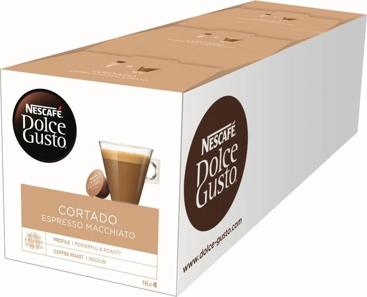 Nescafé Dolce Gusto Cortado Espresso Macchiato Capsules - 48 Koffiecups 5 Nescafé Dolce Gusto Cortado Espresso Macchiato Capsules - 48 Koffiecups - Afbeelding 3