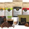 Highlands Gold - Koffiebonen Proefpakket - Koffie Cadeaupakket - 100% Arabica - Single Origin - 4 Soorten Koffie, Ambachtelijke Truffels En 2 Luxe Glazen -Koffiemelk Winkel 1200x996