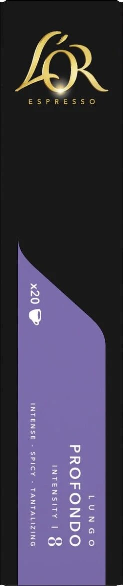 L'OR Lungo Profondo Koffiecups - Intensiteit 8/12 - 10 X 20 Capsules -Koffiemelk Winkel 253x1200 8