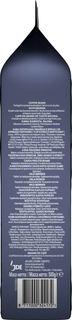 L'OR Espresso Fortissimo Koffiebonen (10) - 4 X 500 Gram -Koffiemelk Winkel 271x1200