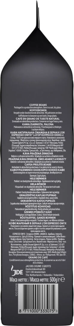 L'OR Espresso Onyx Koffiebonen (12) - 4 X 500 Gram -Koffiemelk Winkel 273x1200