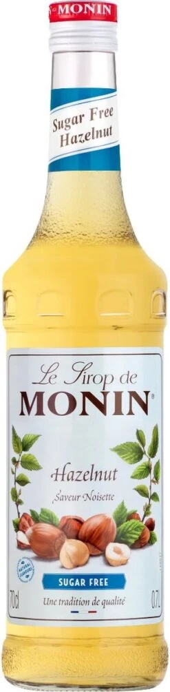 Monin Hazelnoot Suikervrij 70cl Koffiesiroop Met Doseer Pompje -Koffiemelk Winkel 295x1200