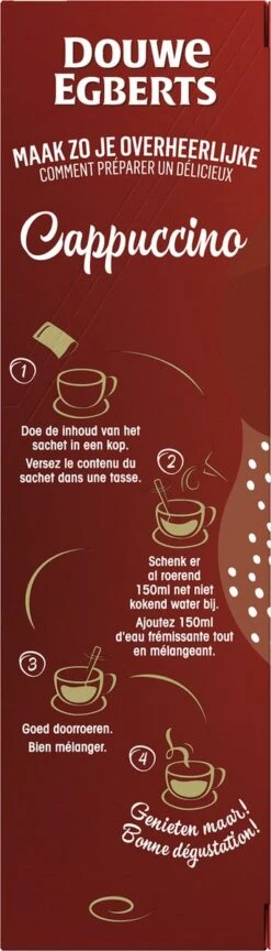 Douwe Egberts Verwenkoffie Cappuccino Oploskoffie - 5 X 10 Zakjes 18 Douwe Egberts Verwenkoffie Cappuccino Oploskoffie - 5 X 10 Zakjes -Koffiemelk Winkel 343x1200
