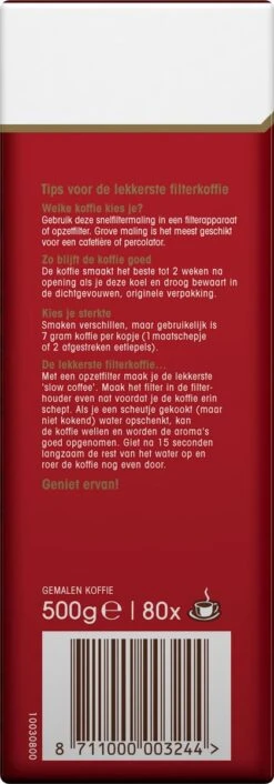 Douwe Egberts Aroma Rood Filterkoffie - 6 X 500 Gram -Koffiemelk Winkel 420x1200 4