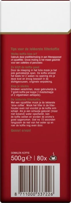 Douwe Egberts Aroma Rood Donker Filterkoffie - 6 X 500 Gram -Koffiemelk Winkel 421x1200 5