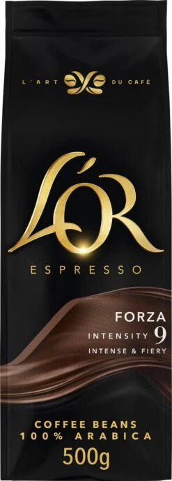 L'OR Espresso Forza Koffiebonen (9) - 4 X 500 Gram -Koffiemelk Winkel 430x1200 1