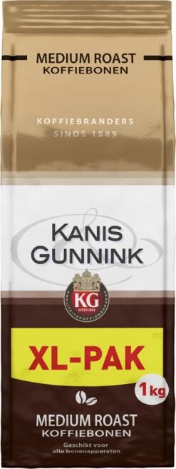 Kanis & Gunnink Medium Roast Koffiebonen - 4 X 1000 Gram - Voordeelverpakking 15 Kanis & Gunnink Medium Roast Koffiebonen - 4 X 1000 Gram - Voordeelverpakking -Koffiemelk Winkel 451x1200
