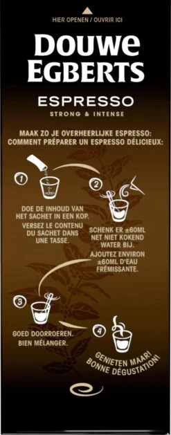 Douwe Egberts Espresso Sticks Oploskoffie - 6 X 25 Zakjes 13 Douwe Egberts Espresso Sticks Oploskoffie - 6 X 25 Zakjes -Koffiemelk Winkel 471x1200