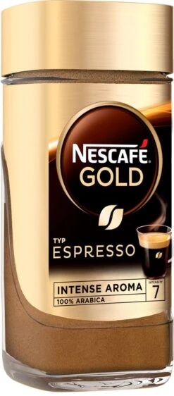 Nescafé Gold Espresso Oploskoffie - 6 Potten à 100 Gram 12 Nescafé Gold Espresso Oploskoffie - 6 Potten à 100 Gram -Koffiemelk Winkel 527x1200 2