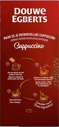Douwe Egberts Verwenkoffie Cappuccino Oploskoffie - 5 X 10 Zakjes 15 Douwe Egberts Verwenkoffie Cappuccino Oploskoffie - 5 X 10 Zakjes -Koffiemelk Winkel 559x1200