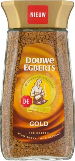Douwe Egberts Gold Oploskoffie - 6 X Pot Van 200 Gram -Koffiemelk Winkel 566x1200 1