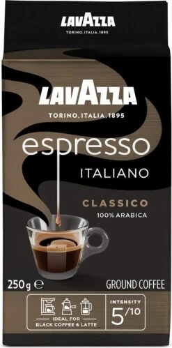 Lavazza Espresso Italiano Classico Gemalen / Filterkoffie - 8 X 250 Gram -Koffiemelk Winkel 594x1200