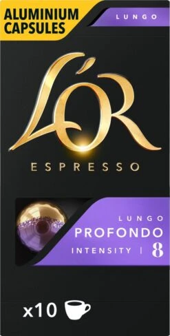 L'OR Lungo Profondo Koffiecups - Intensiteit 8/12 - 10 X 10 Capsules -Koffiemelk Winkel 607x1200 11