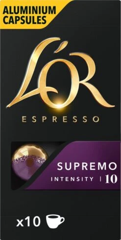 L'OR Espresso Supremo Koffiecups - Intensiteit 10/12 - 10 X 10 Capsules -Koffiemelk Winkel 607x1200 2