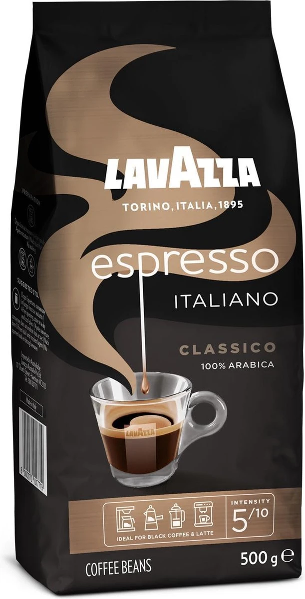 Lavazza Espresso Italiano Classico Koffiebonen - 500 Gram X6 6 Lavazza Espresso Italiano Classico Koffiebonen - 500 Gram X6 - Afbeelding 4