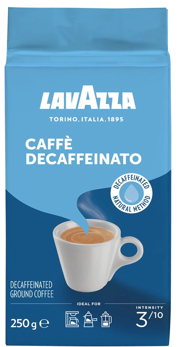 Lavazza Caffe Decaffeinato Filterkoffie - 250 Gram X8 5 Lavazza Caffe Decaffeinato Filterkoffie - 250 Gram X8 - Afbeelding 3