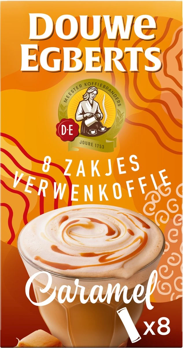 Douwe Egberts Verwenkoffie Latte Caramel Oploskoffie - 5 X 8 Zakjes 9 Douwe Egberts Verwenkoffie Latte Caramel Oploskoffie - 5 X 8 Zakjes - Afbeelding 7