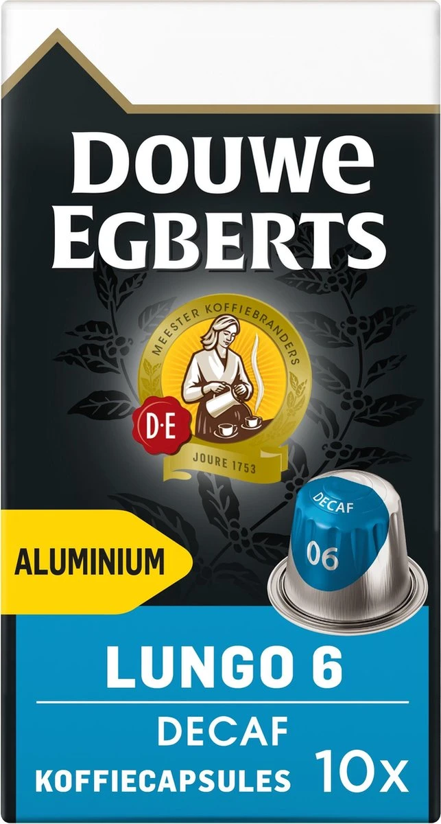 Douwe Egberts Lungo Decaf Koffiecups - Intensiteit 6/12 - 10 X 10 Capsules 11 Douwe Egberts Lungo Decaf Koffiecups - Intensiteit 6/12 - 10 X 10 Capsules - Afbeelding 9