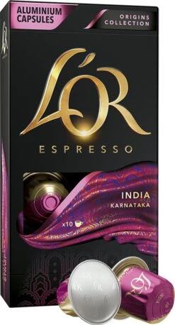 L'OR Espresso Origins India (10) - 10 X 10 Koffiecups -Koffiemelk Winkel 647x1200