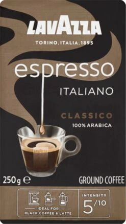 Lavazza Espresso Italiano Classico Gemalen / Filterkoffie - 8 X 250 Gram -Koffiemelk Winkel 676x1200 2