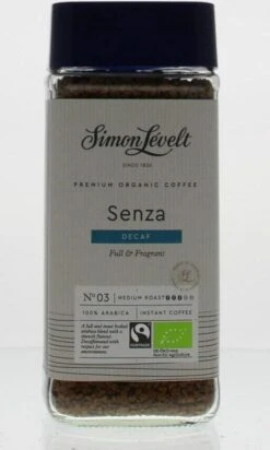 Simon Lévelt | Cafeïnevrije Oploskoffie Premium Organic Coffee - 100g -Koffiemelk Winkel 720x1200