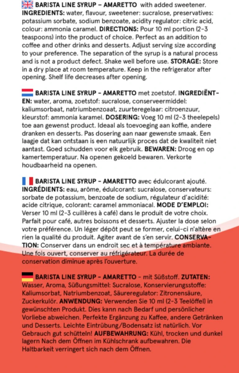 Fitcy | Koffiesiroop | Amaretto | Barista Syrup | Zero | Vegan | Vetvrij | Suikervrij | Keto-vriendelijk | Koffie | Siroop | MET DOSEERPOMP | 1L 7 Fitcy | Koffiesiroop | Amaretto | Barista Syrup | Zero | Vegan | Vetvrij | Suikervrij | Keto-vriendelijk | Koffie | Siroop | MET DOSEERPOMP | 1L - Afbeelding 5