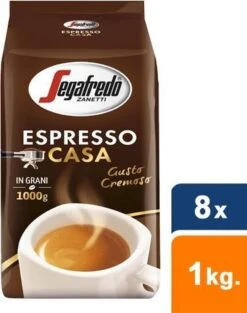 Segafredo Espresso Casa Koffiebonen - 8 X 1 Kg -Koffiemelk Winkel 947x1200 1