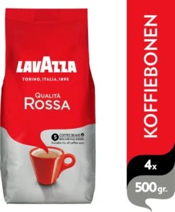 Lavazza Qualita Rossa Koffiebonen - 500 Gram X4 -Koffiemelk Winkel 993x1200